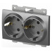 Розетка двойная с заземлением, без рамки Elbi Eleсtriс Zena Vega 609-011000-907
