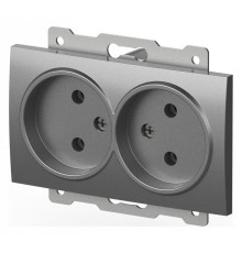 Розетка двойная без заземления, без рамки Elbi Eleсtriс Zena Vega 609-011000-908