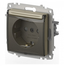 Розетка с заземлением и со шторкой, без рамки с крышкой Elbi Eleсtriс Zena Vega 609-011400-219