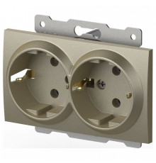 Розетка двойная с заземлением, без рамки Elbi Eleсtriс Zena Vega 609-011400-907