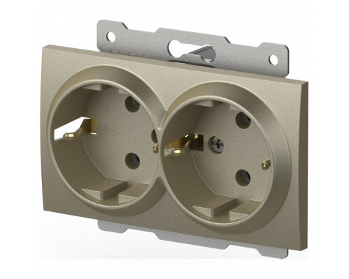 Розетка двойная с заземлением, без рамки Elbi Eleсtriс Zena Vega 609-011400-907