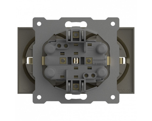 Розетка двойная с заземлением, без рамки Elbi Eleсtriс Zena Vega 609-011400-907