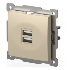 Розетка 2хUSB type A без рамки Elbi Eleсtriс Zena Vega 609-012500-143