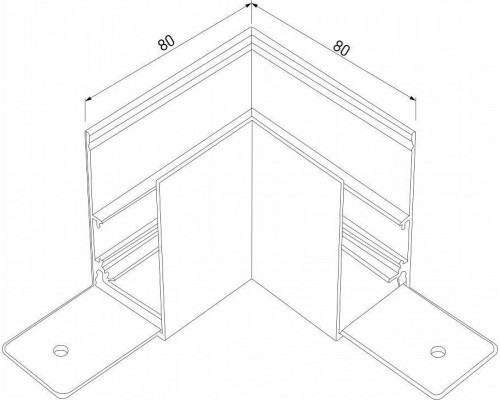 Соединитель угловой L-образный для треков накладных Elektrostandard Slim Magnetic a062195