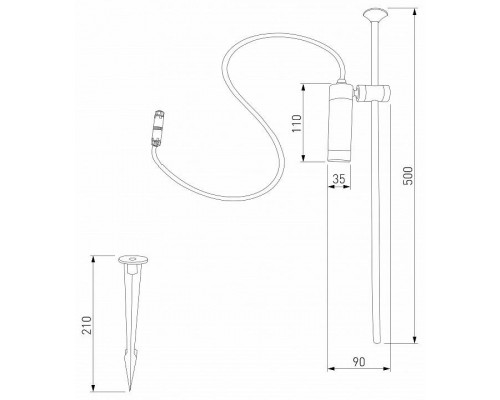 Наземный низкий светильник Elektrostandard Covert a066694