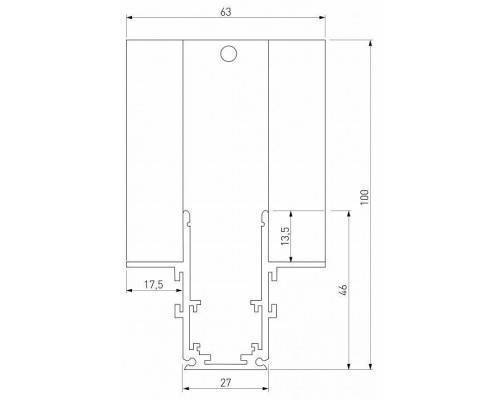 Соединитель угловой внутренний для треков встраиваемых Elektrostandard Slim Magnetic a067499