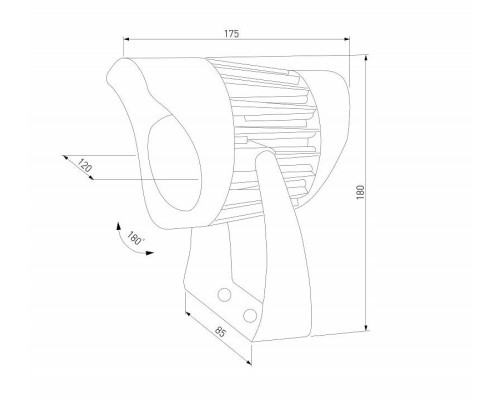 Настенный прожектор Elektrostandard Landscape 35186/S