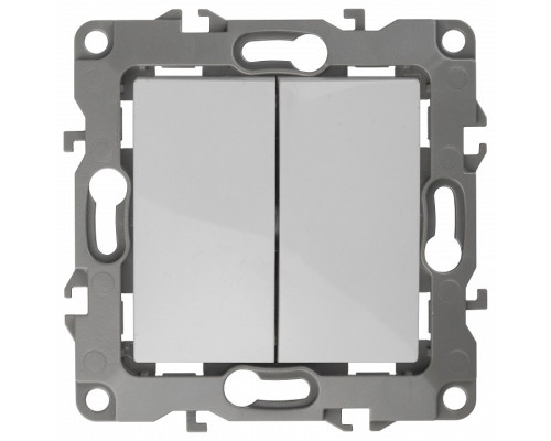 Переключатель двухклавишный без рамки Эра Эра 12 12-1104-01