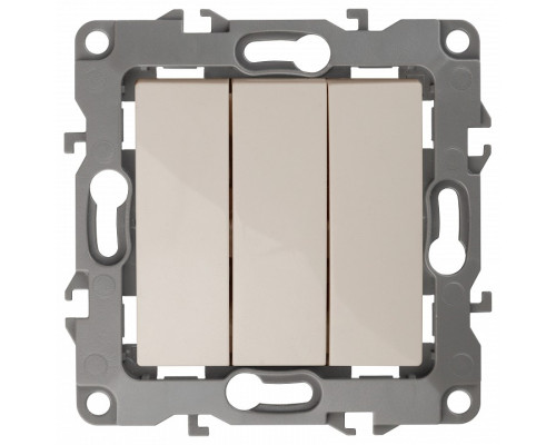 Выключатель трехклавишный без рамки Эра Эра 12 12-1107-02