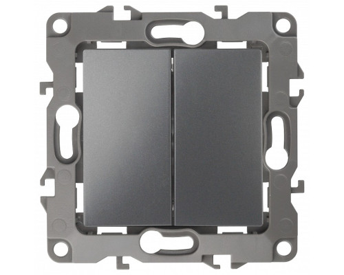 Переключатель двухклавишный без рамки Эра Эра 12 12-1106-12