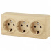 Розетка тройная с заземлением Эра Эра Эксперт 11-2208-11