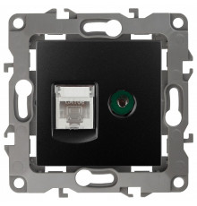 ТВ-розетка и розетка Ethernet RJ-45 без рамки Эра Эра 12 12-3110-05