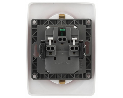 Розетка двойная с заземлением Эра Эра 12 12-2106-01