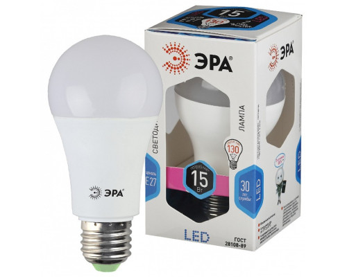 Лампа светодиодная Эра Стандарт LED A60-15W-840-E27