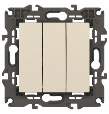 Выключатель трехклавишный без рамки Эра Эра Elegance 14-1107-02