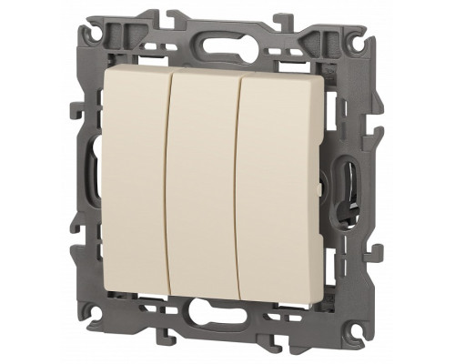 Выключатель трехклавишный без рамки Эра Эра Elegance 14-1107-02