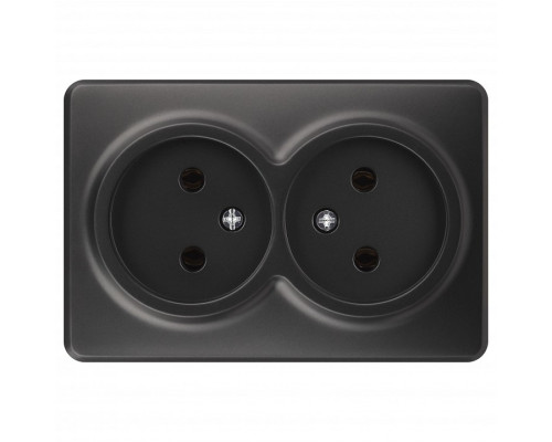 Розетка двойная без заземления Эра Эра Эксперт 11-2202-05