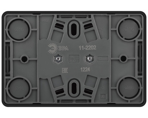 Розетка двойная без заземления Эра Эра Эксперт 11-2202-05