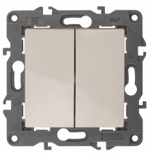 Переключатель перекрестный двухклавишный без рамки Эра Эра Elegance 14-1112-02