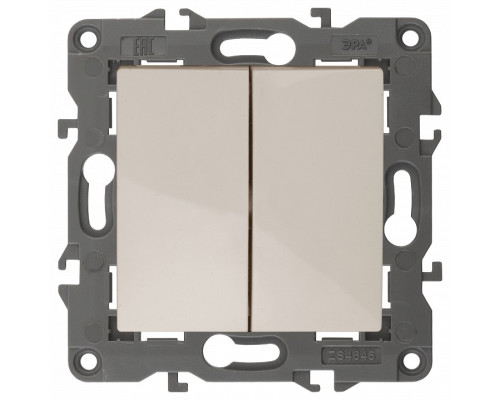 Переключатель перекрестный двухклавишный без рамки Эра Эра Elegance 14-1112-02