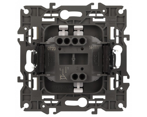 Выключатель одноклавишный без рамки Эра Эра Elegance 14-1111-01М