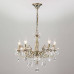 Подвесная люстра Eurosvet Elisha 3281/5 античная бронза прозрачный хрусталь Strotskis 3281/5