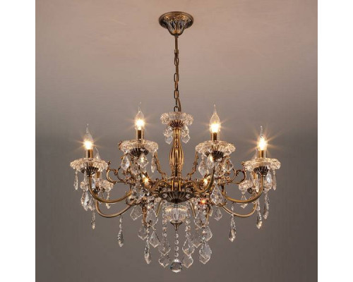 Подвесная люстра Eurosvet Elisha 3281/8 античная бронза Strotskis 3281/8