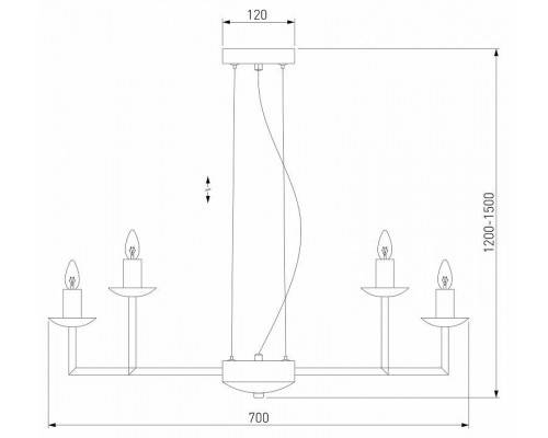 Подвесная люстра Eurosvet Cariso 60150/10 хром