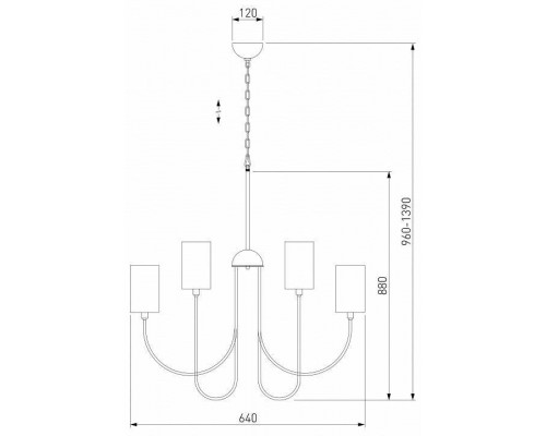 Подвесная люстра Eurosvet Abbey 60164/6 черный