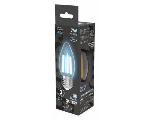 Лампа светодиодная Gauss Filament A60 E27 7 Вт 4100 K 103802207