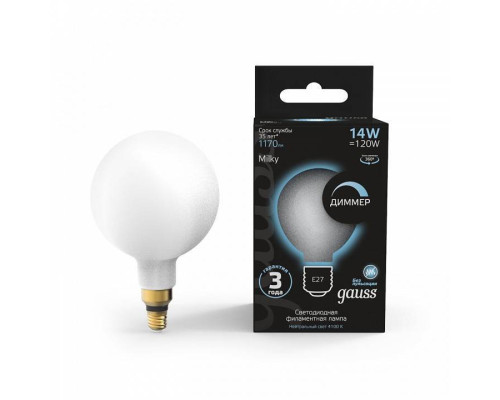 Лампа светодиодная Gauss Filament E27 14Вт 4100K 153202214-D