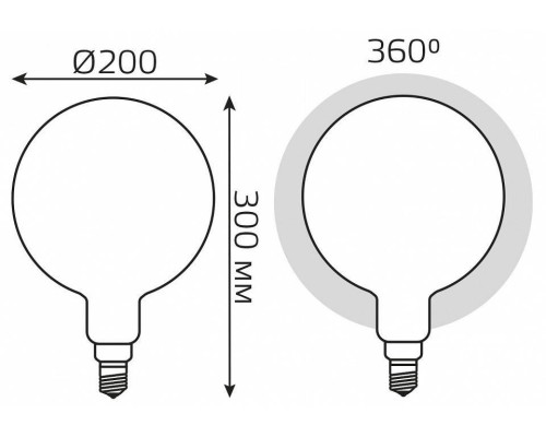 Лампа светодиодная Gauss Filament E27 14Вт 4100K 153202214-D