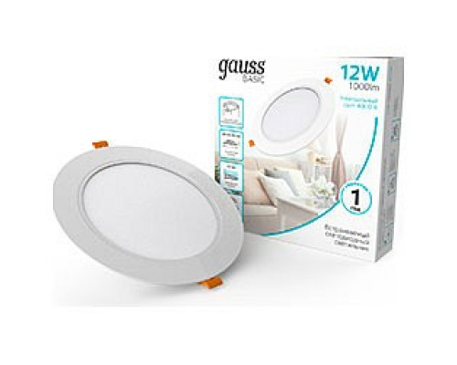 Встраиваемый светильник Gauss 12 Вт 9030420212