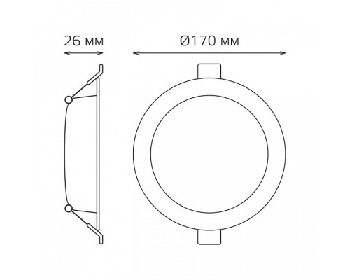 Встраиваемый светильник Gauss  9030420218
