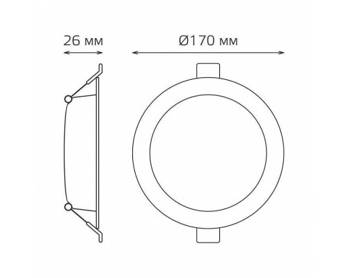 Светильник светодиодный встраиваемый Gauss Elementary круг 18 Вт 4000 К 997420218