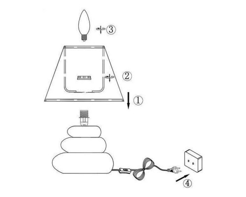 Настольная лампа декоративная Globo Travis 21686