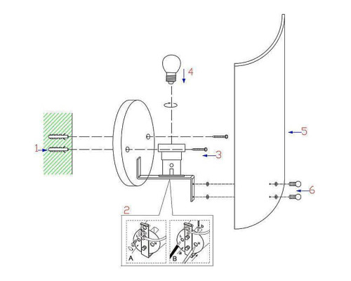 Светильник настенный накладной Globo Alivia 40414-1W