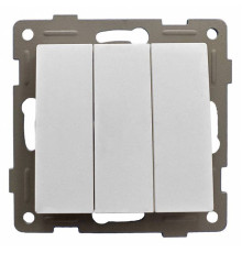 Выключатель трехклавишный без рамки Gusi Electric BRAVO С10В3-003