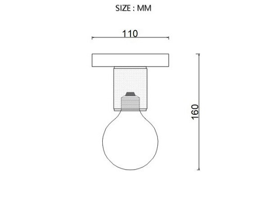 Накладной светильник Imperiumloft RH Utilitaire Socket 48,071