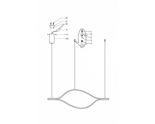 Подвесной светильник Imperiumloft Tape Light TRUDY01