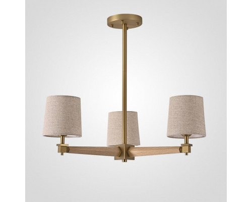 Люстра на штанге Imperiumloft Jorgenson Beige/Light wood STAVRA01