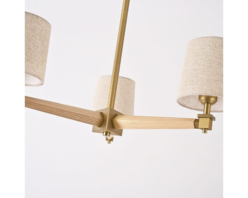 Люстра на штанге Imperiumloft Jorgenson Beige/Light wood STAVRA01