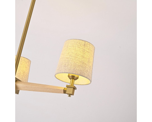 Люстра на штанге Imperiumloft Jorgenson Beige/Light wood STAVRA01