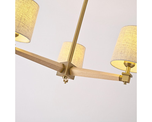 Люстра на штанге Imperiumloft Jorgenson Beige/Light wood STAVRA01