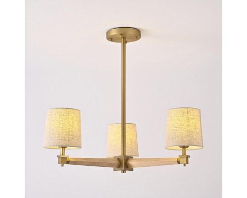 Люстра на штанге Imperiumloft Jorgenson Beige/Light wood STAVRA01