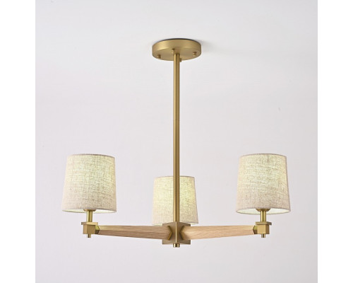 Люстра на штанге Imperiumloft Jorgenson Beige/Light wood STAVRA01