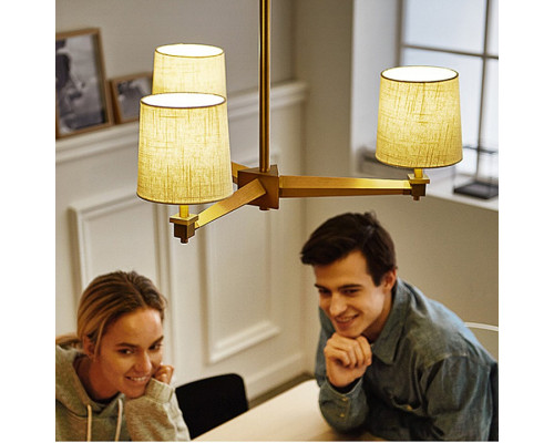 Люстра на штанге Imperiumloft Jorgenson Beige/Light wood STAVRA01