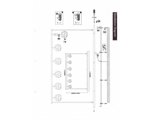 Светильник на штанге Imperiumloft RH Boule De Cristal Linear 40,1222