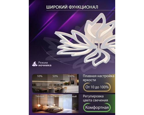 Потолочная люстра Natali Kovaltseva RIF LED LAMPS 81118/5C