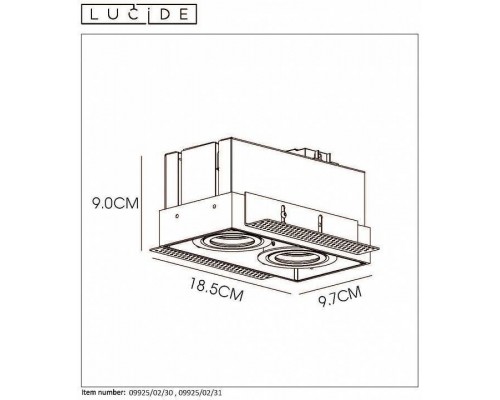 Встраиваемый светильник Lucide Trimless 09925/02/31